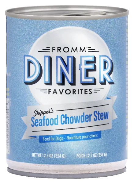 Fromm Dog Can Diner Classics Seafood Chowder Stew 12.5 oz.